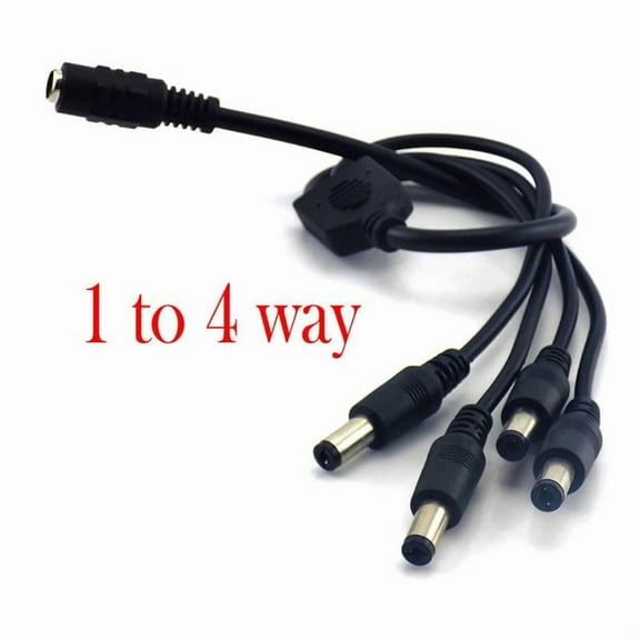12v DC 1 Female To 2 3 4 5 6 8 Way Male Power Plug Splitter Cable CCTV Led Strip