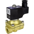 thumbnail image 1 of 12v DC 16mm 1/4" NPT Normally Open Brass NBR 2-Way Solenoid Valve, 1 of 2