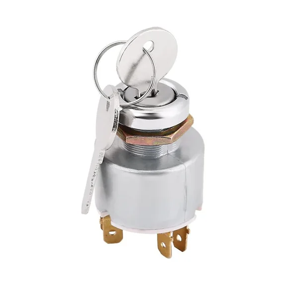 Njide 12v Ignition Switch, Universal 12v Engine Start Ignition Switch 3 Position On Off Start Ignition Switch Controls With 2 Keys For , Motorcycles And