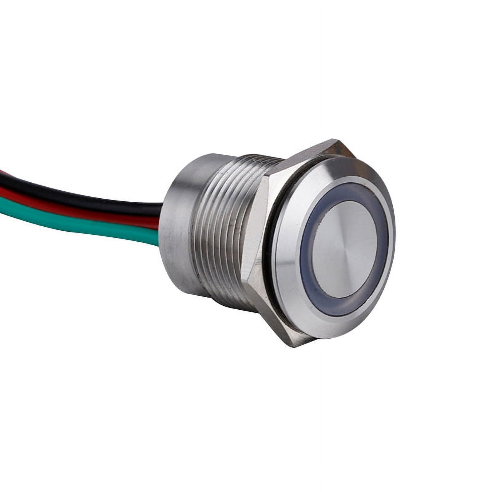 12v Light Dimmer, 19mm Stainless Press Dimmer Switch For Rv Boat Light Dimming, 3/4inch Drill