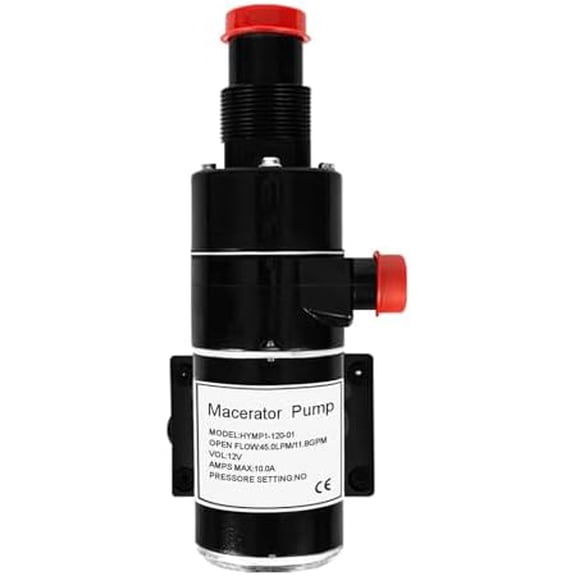 12v Macerator Water Pump with Anti Clog Feature! 45 LPM 11.8 GPM RV Marine Boat Waste DC Toilet$$Watercraft