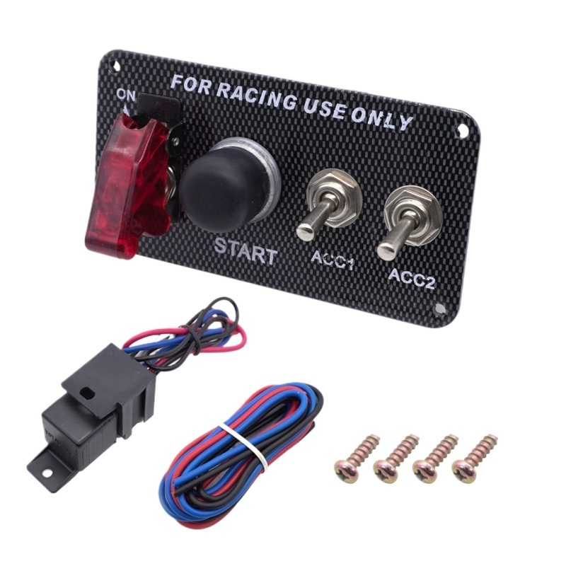 12v Switch Panel Interruptor Car Trunk LED Light Ignition Toggle Engine ...