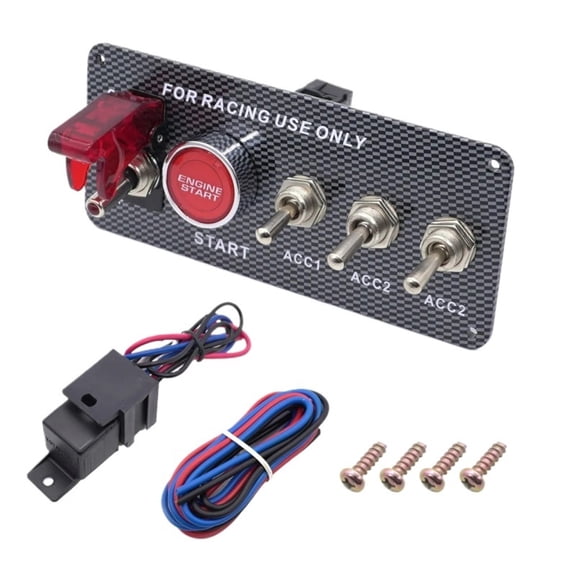 12v Switch Panel Interruptor Car Trunk LED Light Ignition Toggle Engine Start Battery Disconnect Cut Off Universal