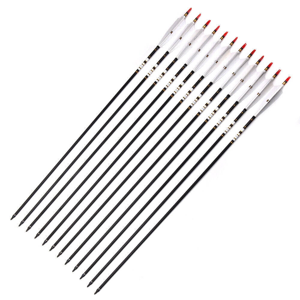 12x 31 33 Turkey Feather Carbon Shaft SP500 Compound Recurve Bow 12x 31 33 turkey feather carbon shaft sp500 compound recurve bow
