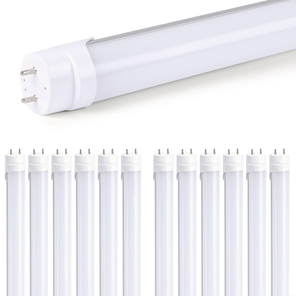 12x 4FT LED Light Tube 6500K Daylight Ballast Bypass Type B Light 18W T8 T10 T12