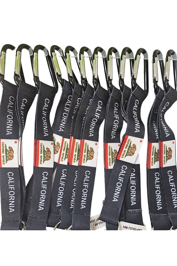 12x California LA short Lanyard keychain key rings School Work Accessory