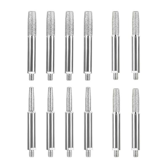 12x Carborundum Chainsaw Sharpener Bits Set 3 Sizes (5/32", 3/16", 7/32") for Hand Crank Chain Saw Sharpeners