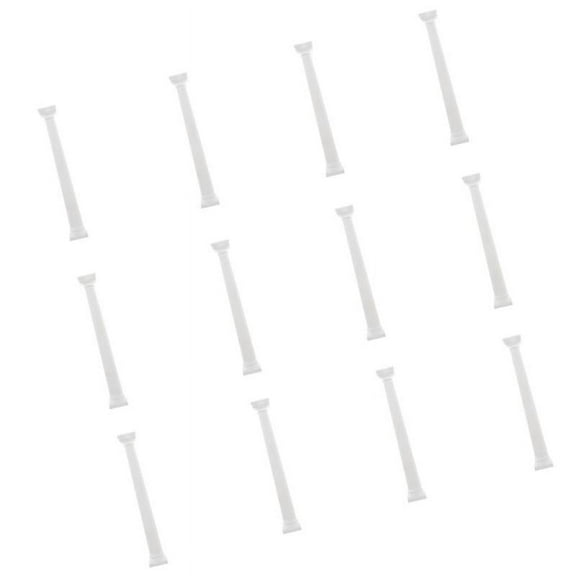 12x Corinthian Style Greek Column Pillar Architecture Decor Alabaster Garden Yard Sculpture - 9”