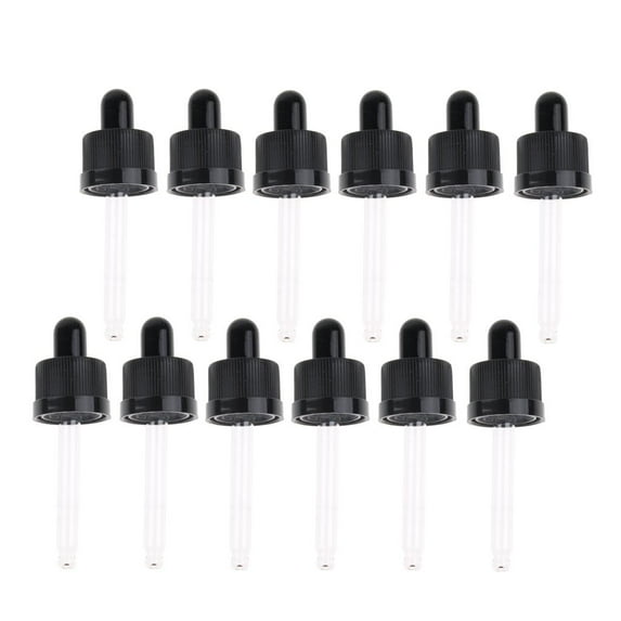 12x Glass Dropper Pipette Top for 15ml Essential Oil Perfume Bottles