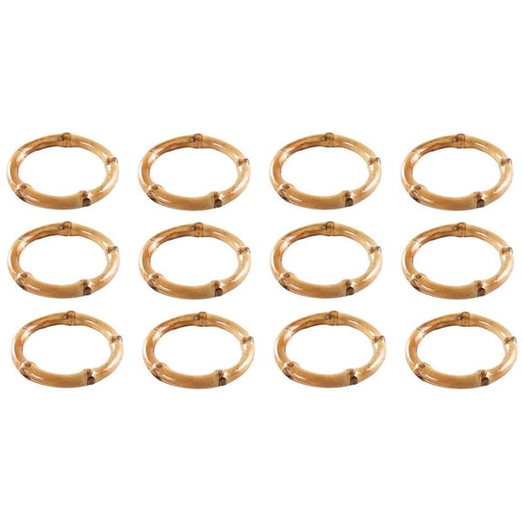 12x Handmade Bamboo Napkin Ring Natural Rustic Napkin Holders Natural Napkin Holder Rings Table