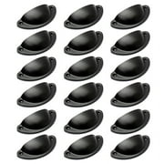 12x Kitchen Cupboard Cabinet Cup Drawer Furniture Shell Pull Handle with Screws Shell Cup Handles Black Half Moon Vintage Cupboard Door Drawer Cabinet Cupped Handles Pulls Knobs