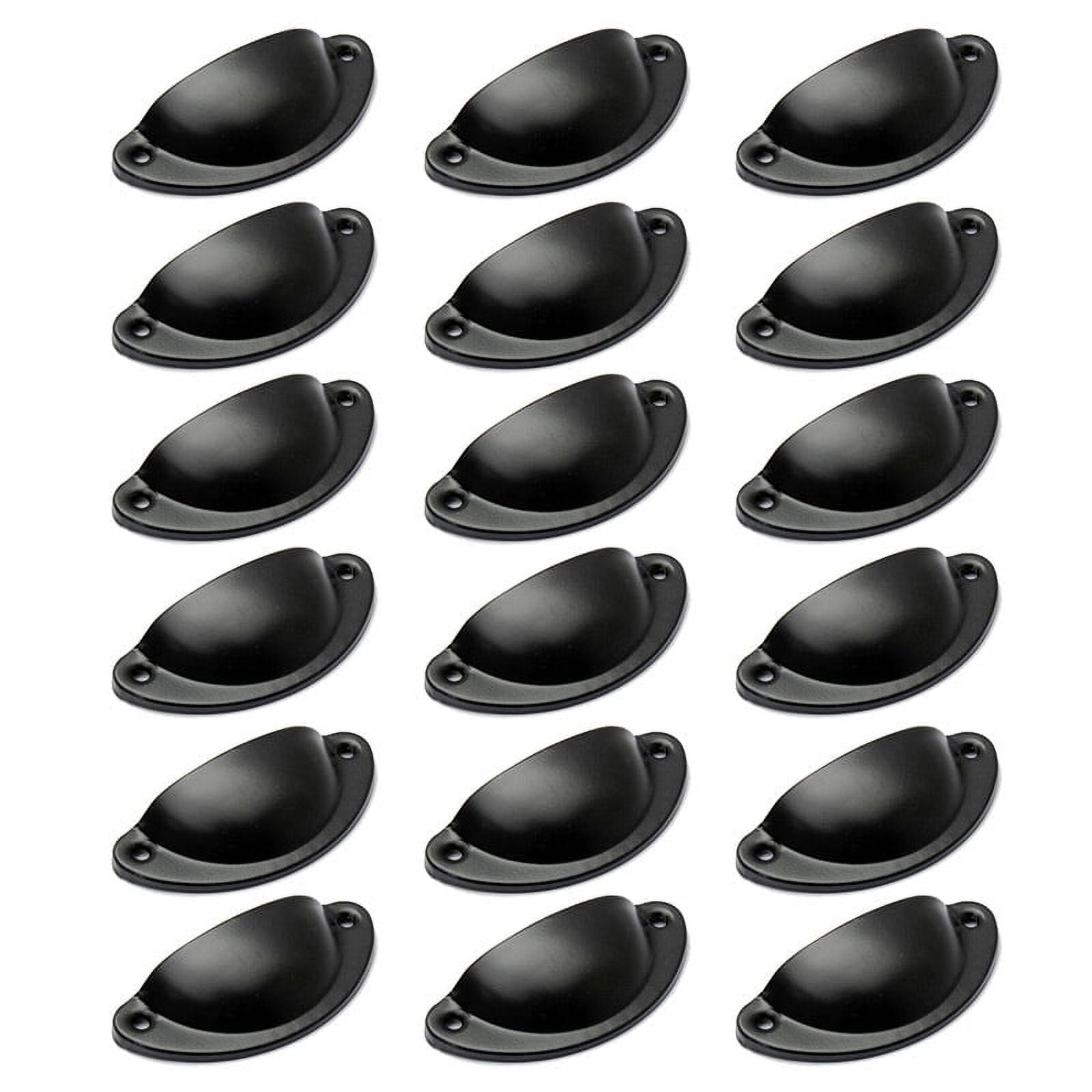 12x Black Vintage Half Moon Drawer Handles, Decorative 12x Black Vintage Half Moon Drawer Handles, Decorative