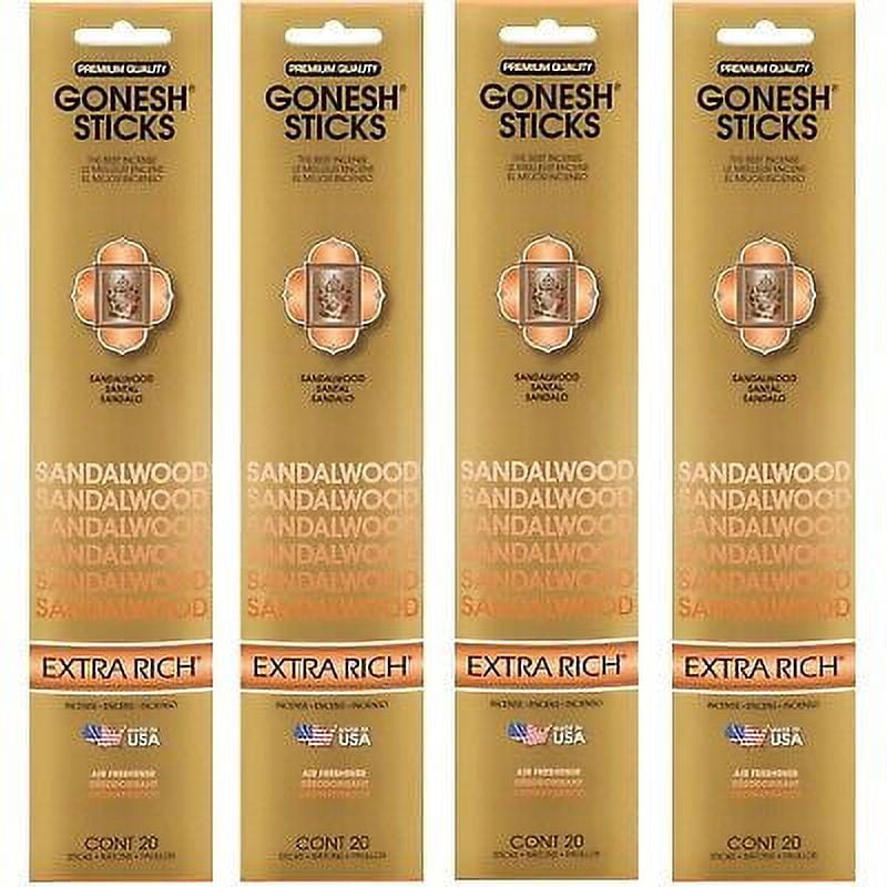 12x Packs Gonesh Sandalwood Extra Rich Incense Stick ( 20 Sticks ) Free Shipping