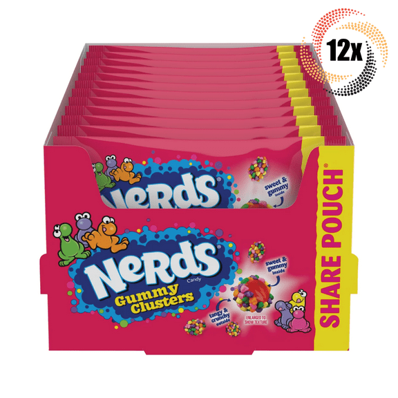 12x Packs Nerds Gummy Clusters Tangy & Crunchy Candy | King 3oz | Fast Shipping!