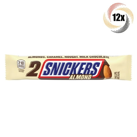 12x Packs Snickers Almond King Size Candy Bars - 2 Bars Per Pack