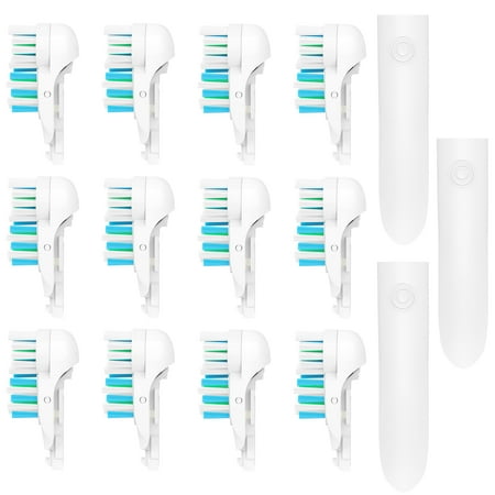 12x Sensitive Replacement Toothbrush Heads Refill Compatible with Oral-B Cross Action Power 3733 4732, Clean Rotating Powerhead and Crisscross Bristles
