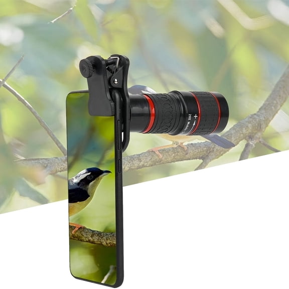 unbranded12x Telephoto Mobile Phone Lens with Lens Clip, Capable of Optical Zoom, Suitable for Taking Photos and Videos, Essential for Travel Photography