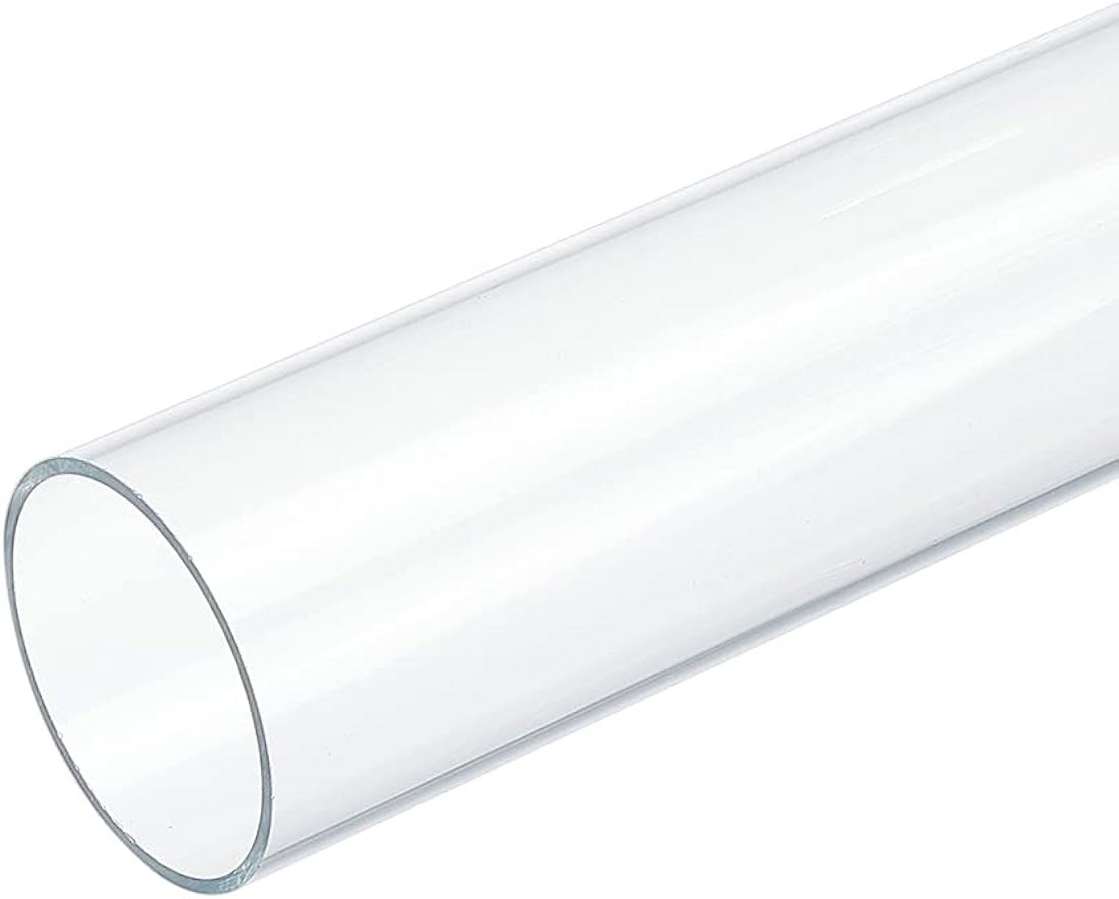 12x1.6 Inch Acrylic Round Tube Clear Rigid Acrylic Pipe Clear Round Tube Hollow Round Bar Rod