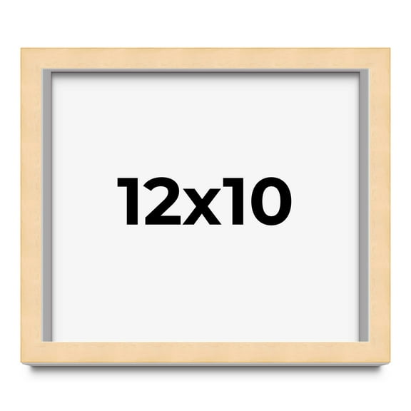 12x10 Frame Beige Real Wood Picture Frame Width 0.75 inches | Interior Frame Depth 0.5 inches |