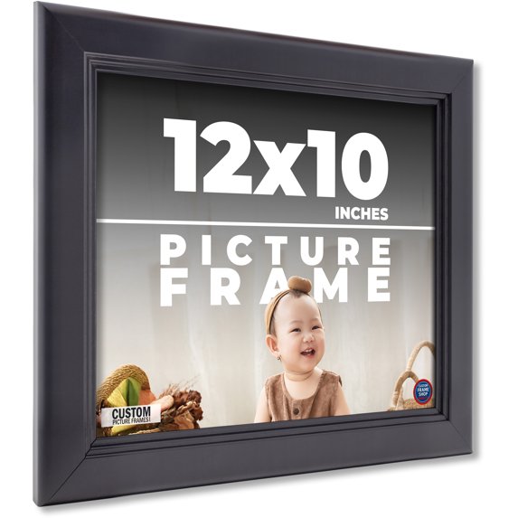12x10 Frame Black Passaggi Solid Wood Picture Frame Width 1.5 Inches | Interior Depth 0.5 Inches |