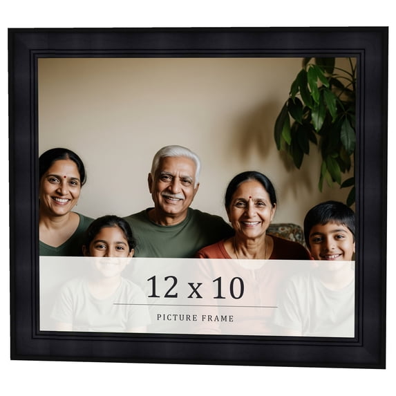 12x10 Frame Black Passaggi Solid Wood Picture Frame Width 1.5 Inches | Interior Depth 0.5 Inches |