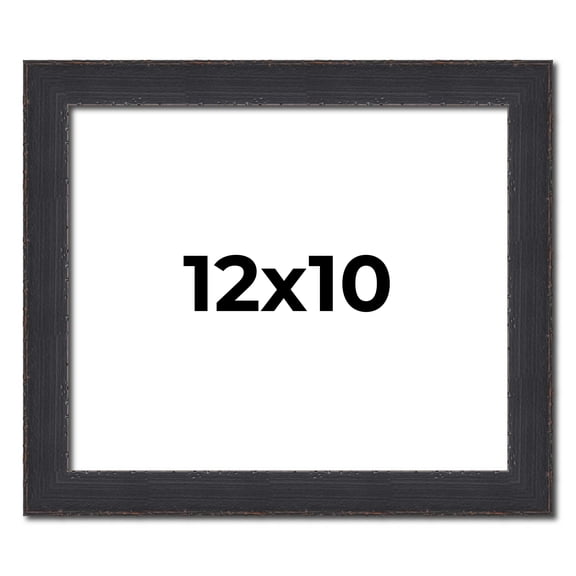 12x10 Frame Black Real Wood Picture Frame Width 1.25 Inches | Interior Frame Depth 0.5 Inches |