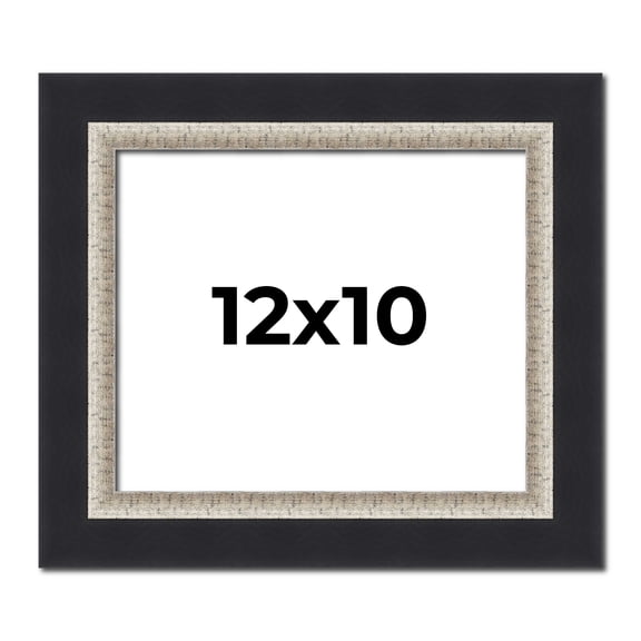 12x10 Frame Black Real Wood Picture Frame Width 2.25 Inches | Interior Frame Depth 0.5 Inches |
