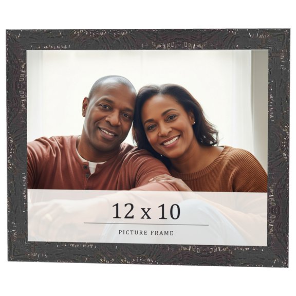 12x10 Frame Black Solid Wood Picture Frame Width 1.125 Inches | Interior Frame Depth 0.5 Inches |
