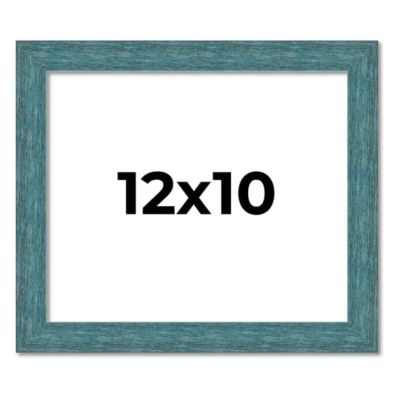 12x10 Frame Blue Rustic Barnwood Solid Wood Picture Frame Width 1.25 Inches | Interior Depth 0.5