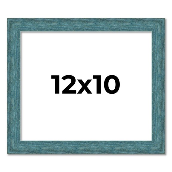 12x10 Frame Blue Rustic Barnwood Solid Wood Picture Frame Width 1.25 Inches | Interior Depth 0.5