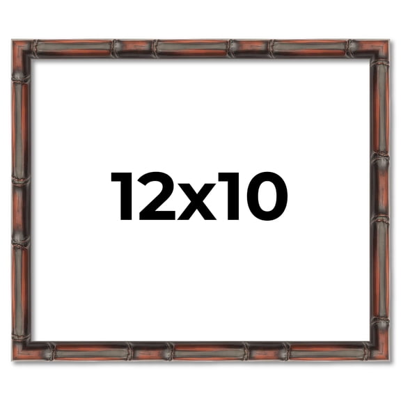 12x10 Frame Brown Bamboo with Dark Coffee/Walnut Finish | Solid Wood Picture Frame Width 0.75