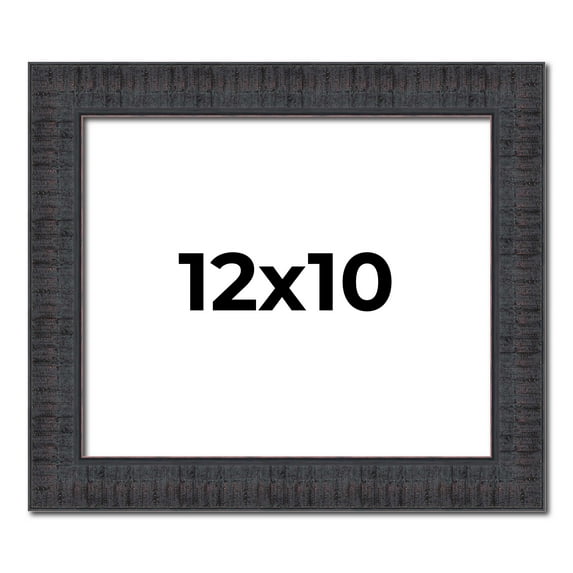 12x10 Frame Brown Rustic Solid Wood Picture Frame 1.5 Inches Wide | Interior Frame Depth 0.5 Inches