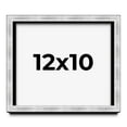 thumbnail image 1 of 12x10 Frame Brushed Silver Solid Wood Picture Frame | 0.75 Inch Moulding Width | Rabbet Depth 0.75, 1 of 5