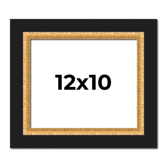 12x10 Frame Gold Real Wood Picture Frame Width 2.25 Inches | Interior Frame Depth 0.5 Inches |