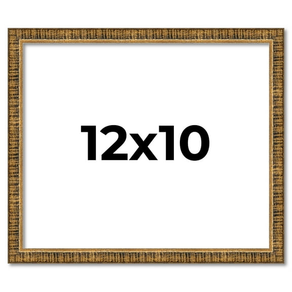 12x10 Frame Gold Solid Wood Picture Frame - Complete Modern Photo Frame Includes UV Acrylic