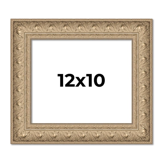 12x10 Frame Ornate Silver Beaded Solid Wood Picture Frame Width 2.5 Inches | Interior Depth 1