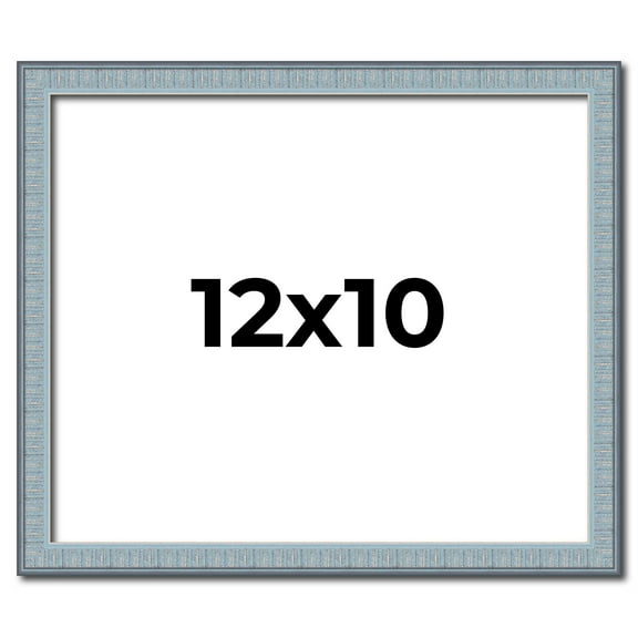 12x10 Frame Rustic Sky Blue Solid Wood Picture Frame | 0.75 Inch Moulding Width |Includes UV