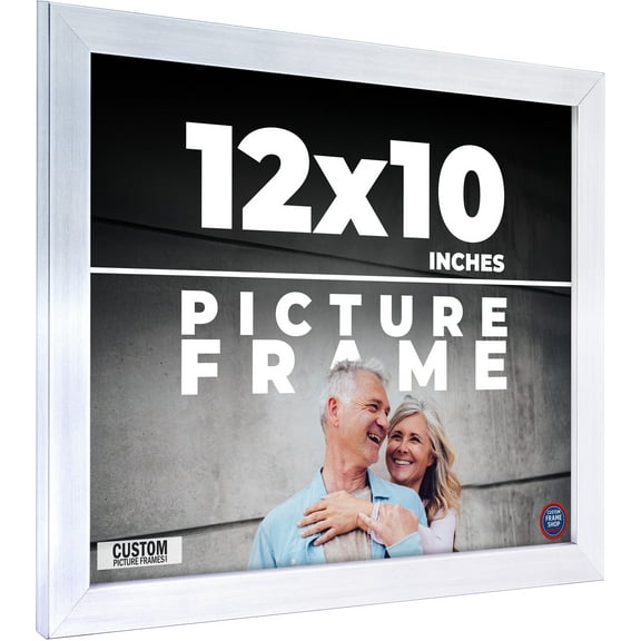 12x10 Frame Silver Real Wood Picture Frame Width 0.75 inches | Interior Frame Depth 0.5 inches |