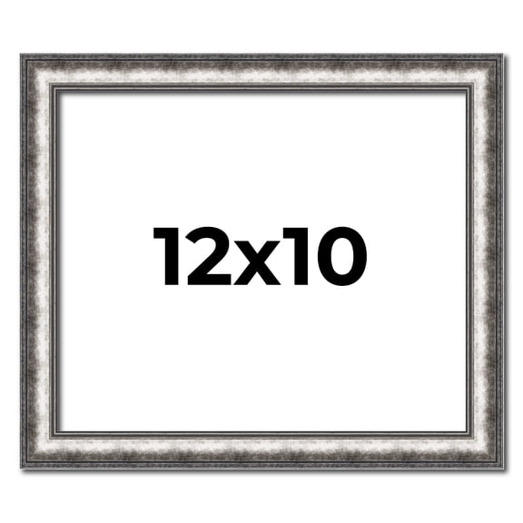 12x10 Frame Silver Real Wood Picture Frame Width 1.125 Inches | Interior Frame Depth 0.5 Inches |