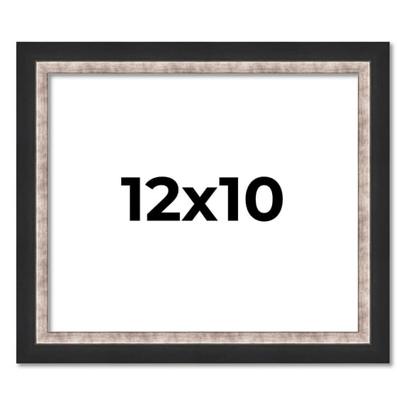 12x10 Frame Silver Real Wood Picture Frame Width 1.25 Inches | Interior Frame Depth 0.75 Inches |