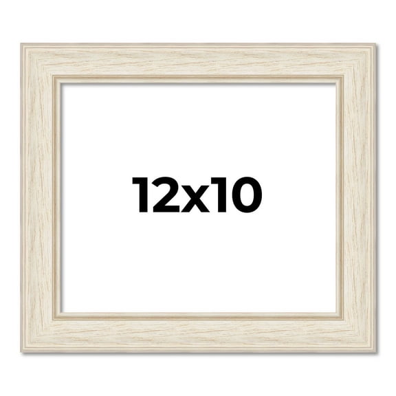 12x10 Frame White Real Wood Picture Frame Width 1.75 inches | Interior Frame Depth 0.5 inches |