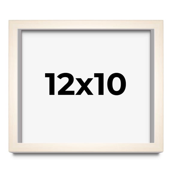 12x10 Frame White Wheat Solid Wood Picture Frame | Moulding Width 0.75 Inches | Interior Depth 0.5