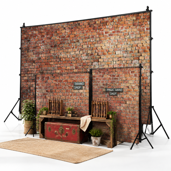 12x10ft Vintage Brick Wall Photo Studio Background for Portrait Photography