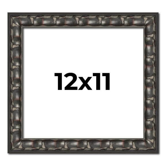 12x11 Frame Black-Brown Medieval Solid Wood Picture Frame | 1.5 Inch Moulding Width | Gotham