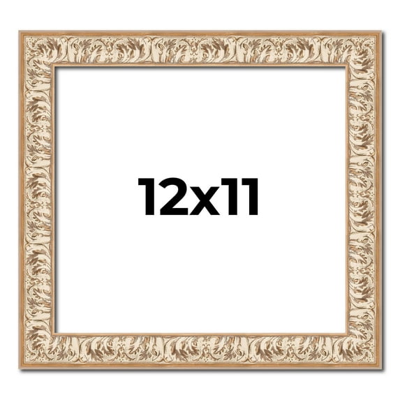 12x11 Frame White Real Wood Picture Frame Width 1.5 inches | Interior Frame Depth 0.5 inches |