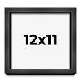 thumbnail image 1 of 12x11 Shadow Box Frame Grey Charcoal Black | 0.875 Inches Deep | Wood Shadowbox Display Frame | UV, 1 of 8