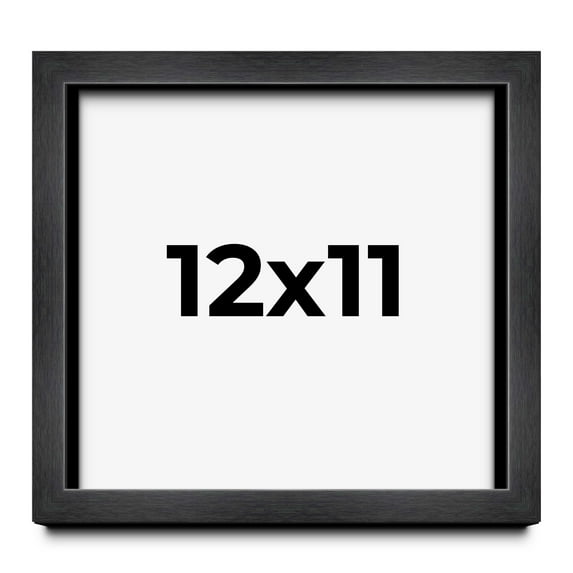 12x11 Shadow Box Frame Grey Charcoal Black | 0.875 Inches Deep | Wood Shadowbox Display Frame | UV