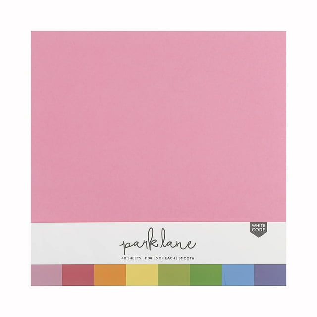 12x12 Cardstock Paper Pack 110 lb Assorted Primary Colored Scrapbook