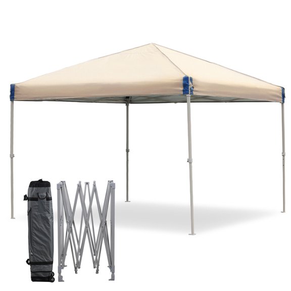 12x12 FT Pop Up Canopy Tent - Portable Instant Shade for Camping, Parties, and Outdoor Events - Sturdy Iron Frame, Water-Resistant 210D Oxford Fabric, Easy Assembly with Roller Bag
