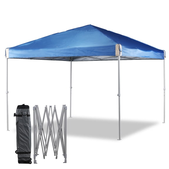 12x12 FT Pop Up Canopy Tent - Portable Instant Shade for Camping, Parties, and Outdoor Events - Sturdy Iron Frame, Water-Resistant 210D Oxford Fabric, Easy Assembly with Roller Bag